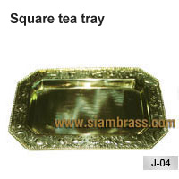 Square tea tray