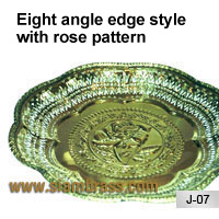 Eight angle edge style with rose pattern