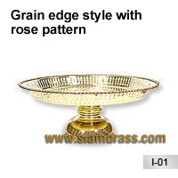 Grain edge style with rose pattern