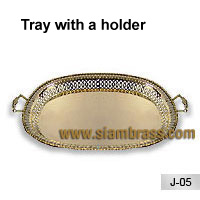 Tray with a holder