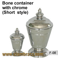 Bone   container  with  chrome (Short  style)