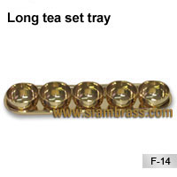 Long tea set tray